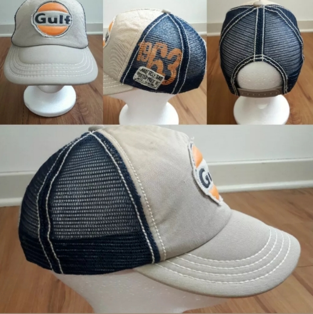Gulf 1963 Trucker Hat Adjustable Snap Back Net Cap